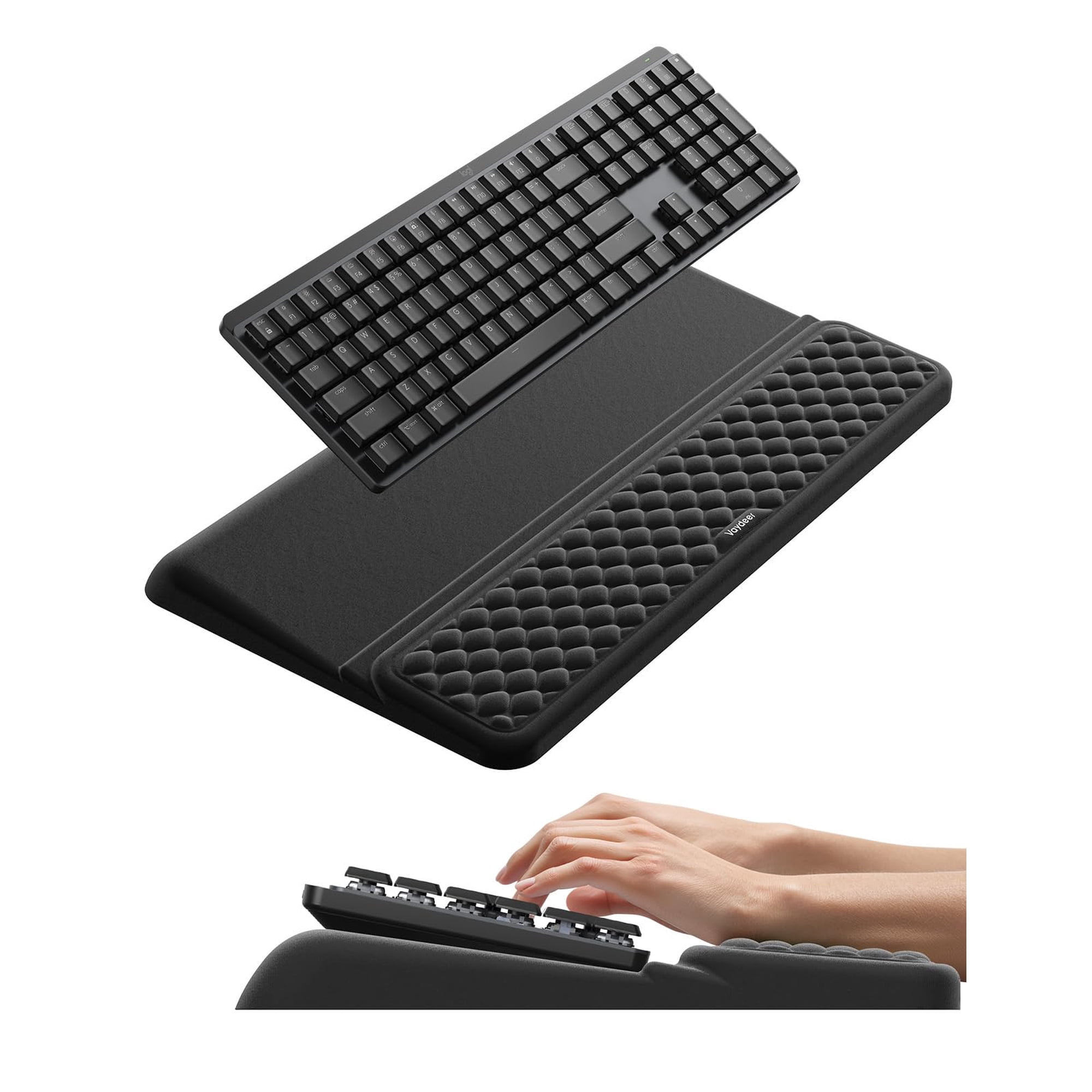 Soporte Ergonómico Para Teclado Vaydeer Con Reposamuñecas De Espuma Viscoelástica