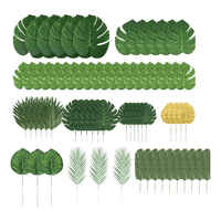 Genérico - Palma Artificial Kit 70 Hojas Fiesta Hawaiana