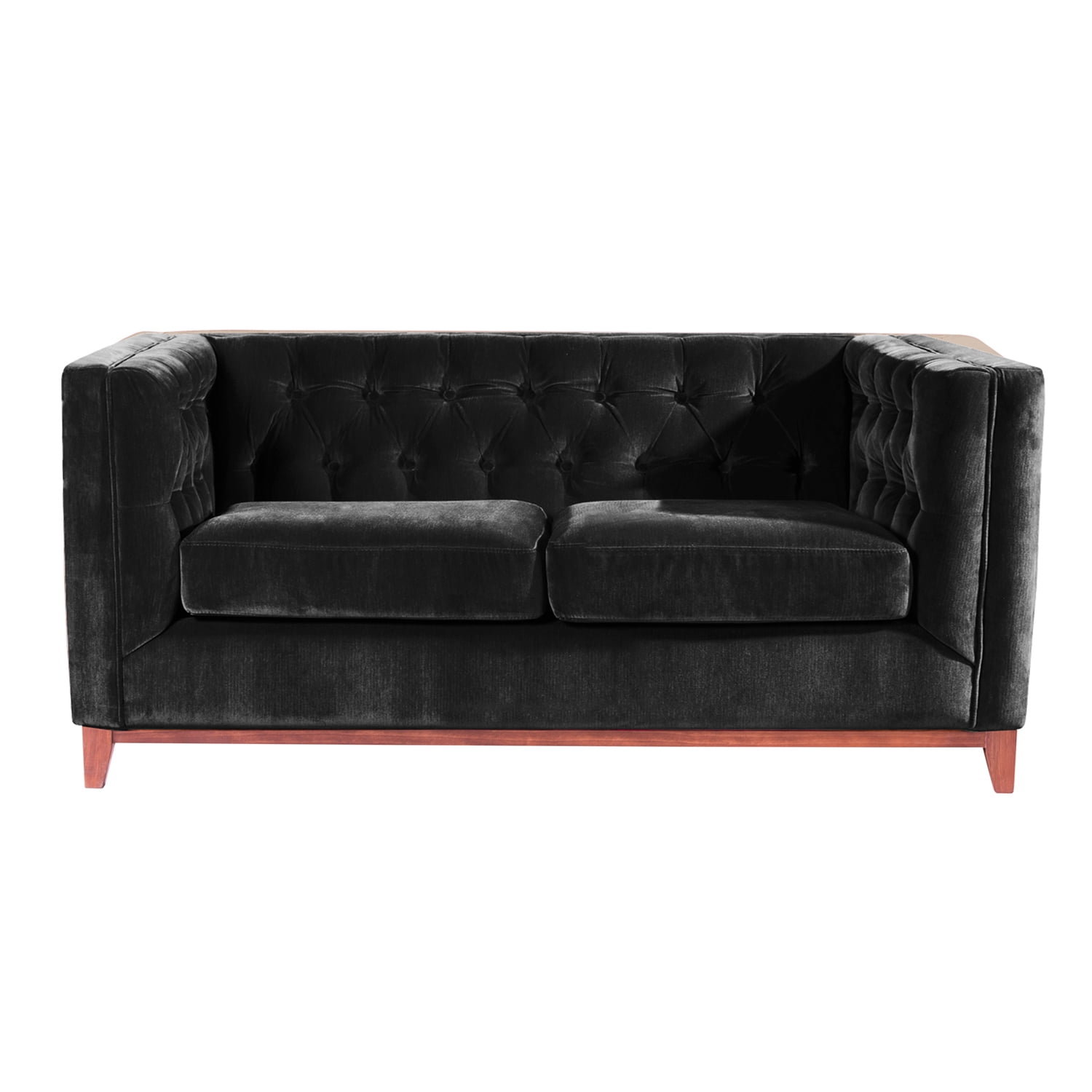 Latam Home - Sofa Roma 2c Tela Velvet Negro