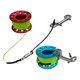 thumbnail image 5 of 2x Carrete De Dedo Carrete De Buceo Clips De Doble Extremo De Acero Inoxidable 15m Rojo + Azul, 5 of 5