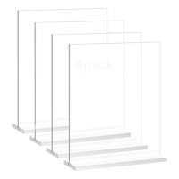 Genérica - 4Kit Porta Menú Y Folleto Carta Pared Para Hoja A5 15 X 21 Cm