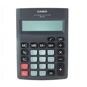 Casio - Calculadora De Escritorio 8 Digitos Negro Mw-8V-Bk