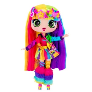 Decora Girlz - Doll Decora Fashion Girlz, 28 Cm, Con Pelo De Arcoíris Y Pegatinas