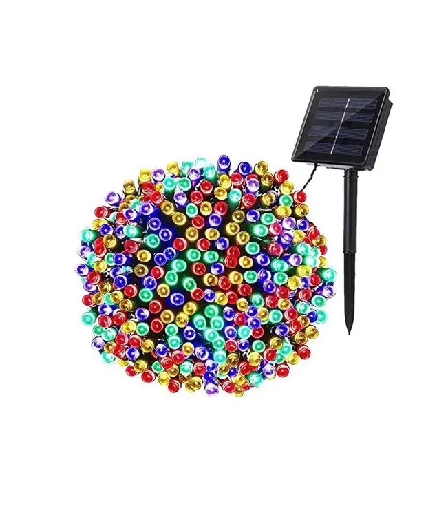 Genérico - Cadena Luces Solares 32M 300 Leds 8 Modos Luces Solares Color
