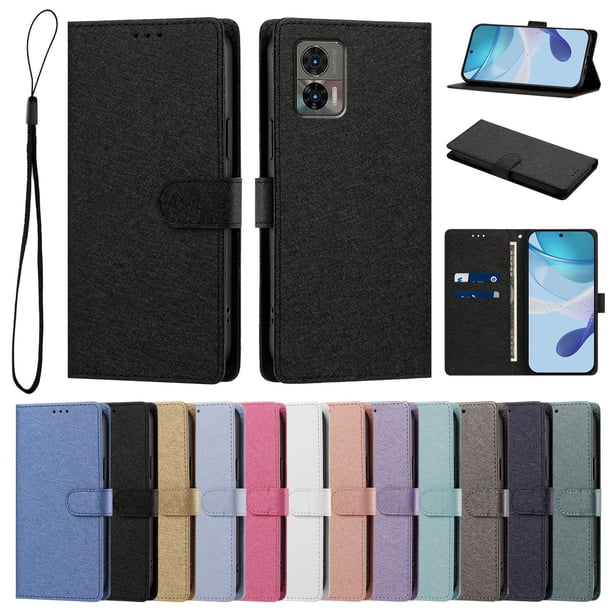 Cartera para Motorola Edge 30 Neo con Bolsillo de Tarjetas, Negro