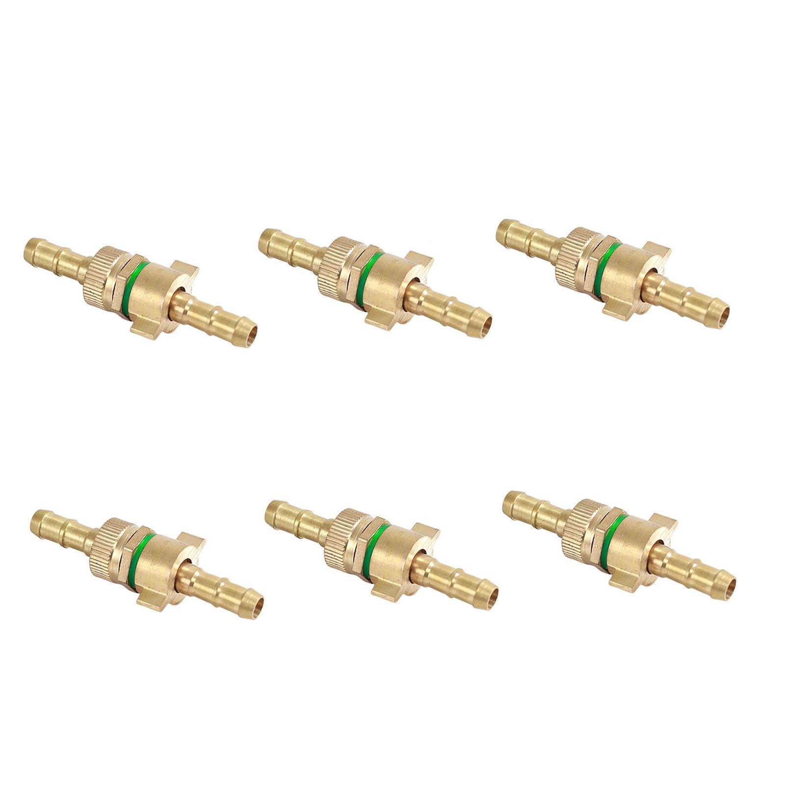 Magideal - 6 Piezas De Conectores De Púas Para Manguera, Conector Recto De Latón De 2 Vías, Conector De Manguera De De 8,5 Mm Para Gas Y Agua.