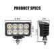 thumbnail image 2 of Luz de trabajo EXZEIT 64W 12V de inundación (2 unidades), 2 of 6