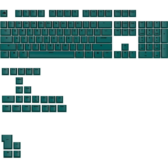 Juego de keycaps Glorious GPBT Basics de 131 teclas PBT MX
