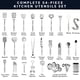 thumbnail image 2 of Juego de utensilios de cocina Home Hero de acero inoxidable, 54 piezas, 2 of 6
