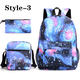 thumbnail image 1 of New fashion Korean K-POP three-piece backpack teenage school backpack shoulder bag pen bag large capacity schoolbag, 1 of 3