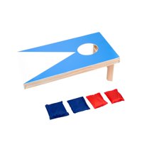 Ioensy - Juego De Lanzamiento De Sacos De Arena Juego Clásico De Madera Con Agujeros De Maíz Para Niños Juego De Lanzamiento En Casa Azul