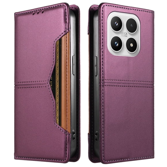 Funda Billetera para [Xiaomi 17] Tarjetero Magnético Soporte Morado