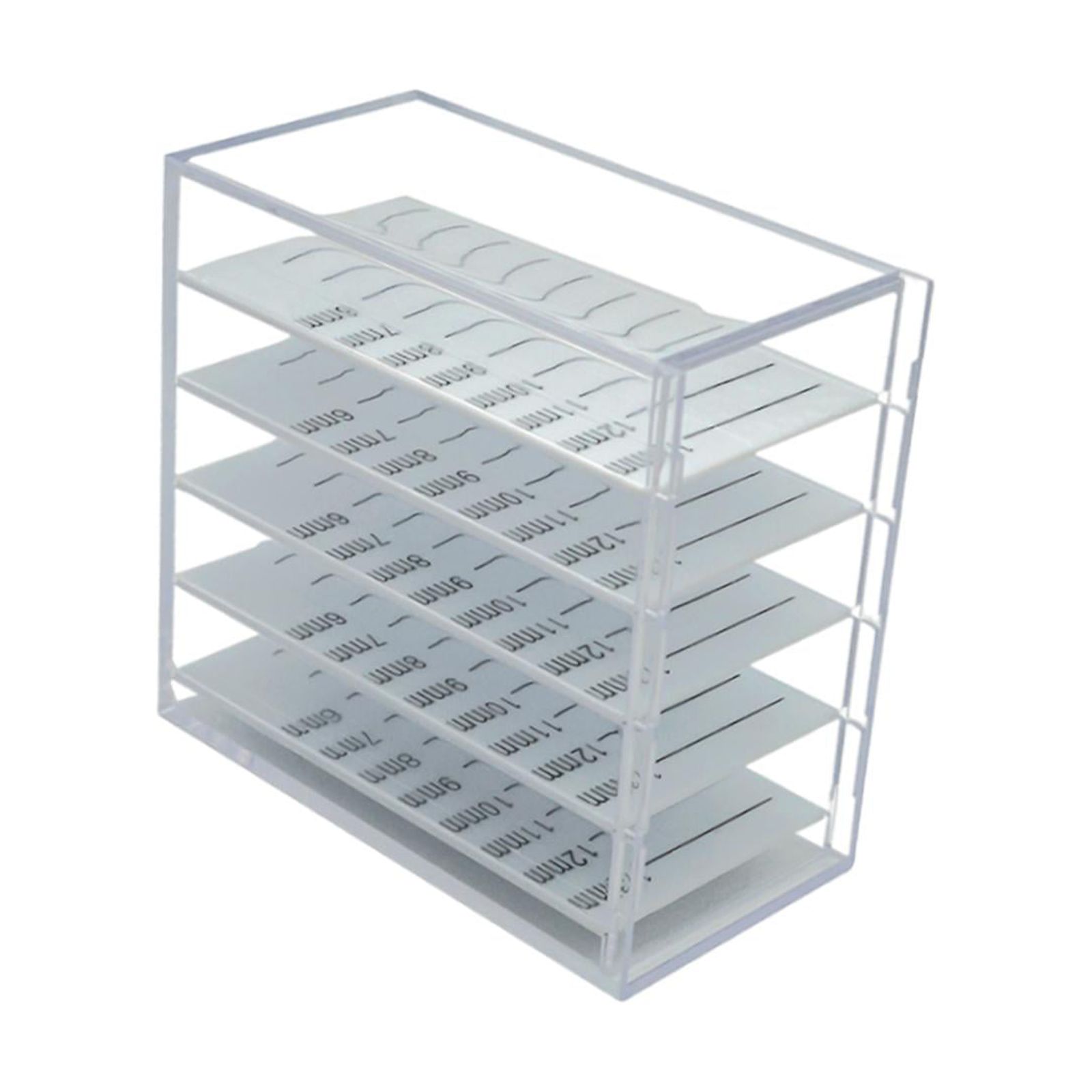 Magideal - Caja De Almacenamiento De Pestañas Acrílico 5 Capas Contenedor De Exhibición De Pestañas Soporte Para Pestañas Herramienta De Extensión De Diseño De C Blanco