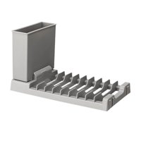 Bothyi - Estante Para Secar Platos, Utensilios De Cocina Plegables, Estante Para Platos Para El Hogar, Mostrador, Cocina, Gris