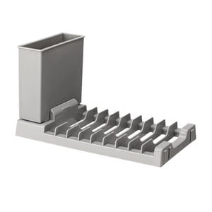 Bothyi - Estante Para Secar Platos, Utensilios De Cocina Plegables, Estante Para Platos Para El Hogar, Mostrador, Cocina, Gris