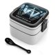 thumbnail image 1 of Westworld Fiambrera de Doble Capa, Contenedor de Almuerzo Portátil Apilable, Almacenamiento de Alimentos Hermético a Prueba de Fugas, 1000ml, 1 of 6