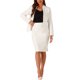 thumbnail image 1 of INSPIRE CHIC Conjuntos de Falda para Mujer Traje sin Cuello Blazer y Faldas Lápiz 2 Piezas Conjuntos Elegantes 3XL Blanco, 1 of 6