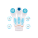 thumbnail image 1 of Cepillo de limpieza facial celeste masajeador silicona 3 en 1, 1 of 3