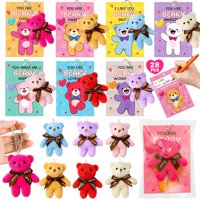 Llavero De Peluche Pionjoy Mini-Bear, 28 Unidades, Para El Día De San Valentín