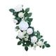 thumbnail image 2 of Flores Del Respaldo De La Silla Corona Floral Del Arco De La Boda Del PEW Para La Silla De La Ceremonia De La Boda Blanco, 2 of 3
