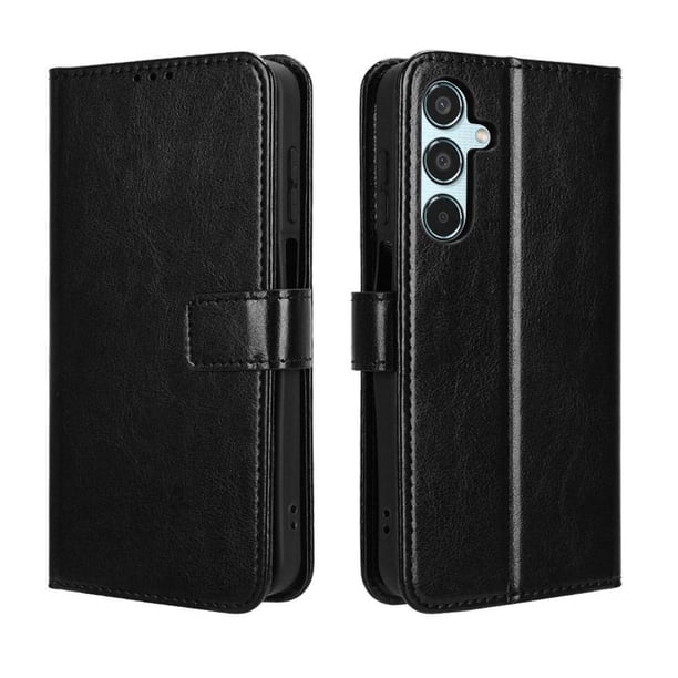 Funda tipo libro para Samsung Galaxy M35 5G, cartera todo‑en‑uno, funda multifuncional con tarjetero y correa de muñeca desmontable