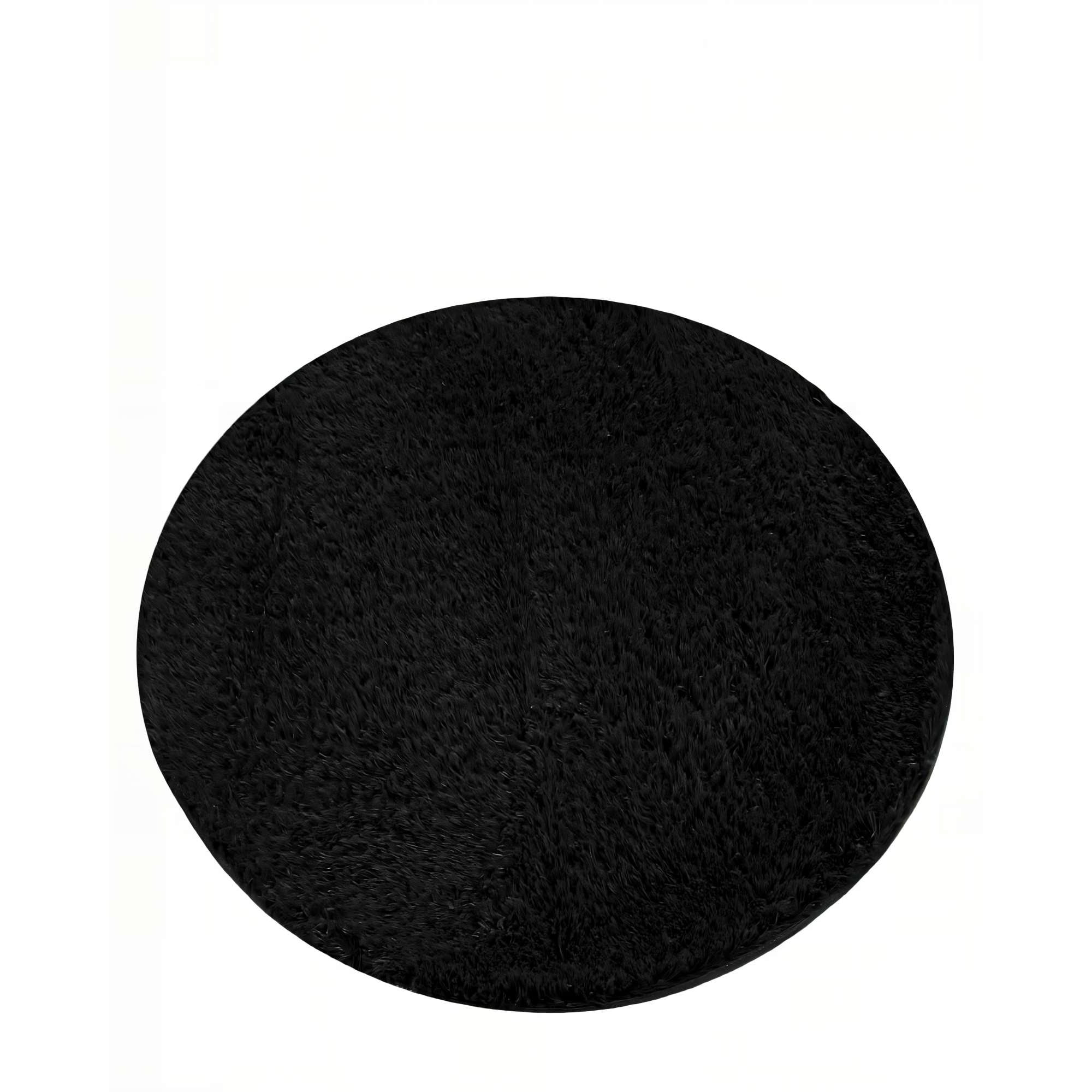 Genérico - Alfombra Redonda 150cm X 150cm Decorativa Color Negro
