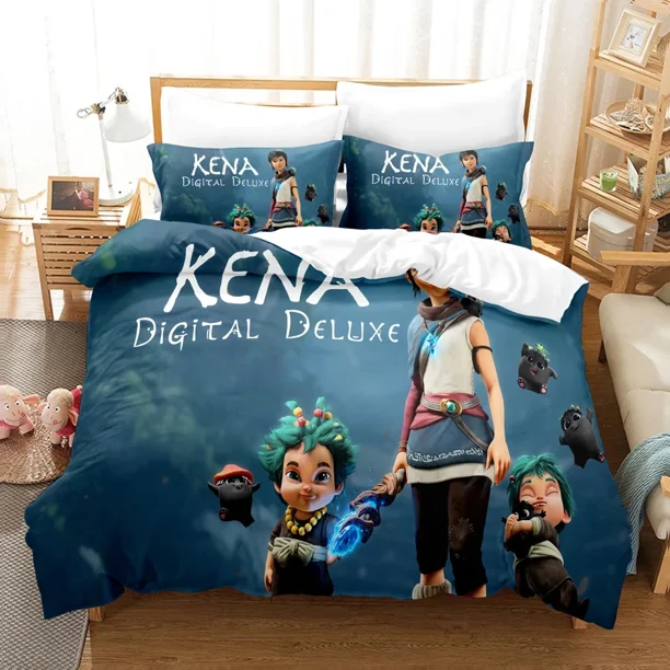 Game Bridge Spirits Kena Bedding Set Duvet Cover Bed Set Quilt Cover Pillowcase Comforter Boys Adult Bed Sheets
