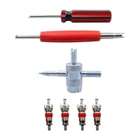Ioensy - 7 Piezas De Herramientas De Extracción De Vástago De Válvula, Conjunto De Herramientas De Núcleo De Válvula De Neumático Para Automóvil