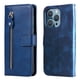 thumbnail image 1 of Funda con Cremallera para iPhone 12 PRO MAX, Carcasa Cartera de Cuero PU con Soporte y Tarjetero, 1 of 6