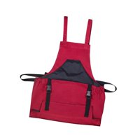 Ioensy - Delantal De Lona Para Jardinería Con Bolsa De Almacenamiento Para Carpintería, Jardinería, Unisex, Rojo Oscuro