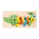 thumbnail image 5 of Rompecabezas De Animales De Madera Coloridos Rompecabezas De Números De Cocodrilo De Madera Para Regalos De Niños, 5 of 5