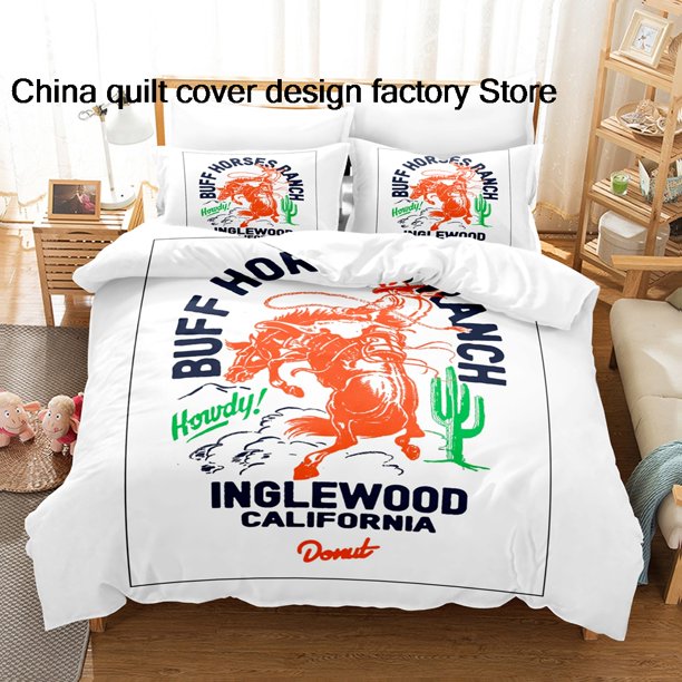 Buff Horses Ranch Bedding Set Single Twin Full Queen King Size Bed Set Adult Kid Bedroom Duvetcover Sets parure de lit BedBed Sheets