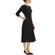 thumbnail image 4 of INSPIRE CHIC Vestido de Trabajo para Mujer Línea A 3/4 Mangas Elegante Vestido Midi Negro S, 4 of 6