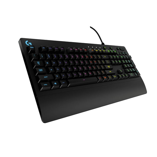 Teclado para juegos Logitech G213 Prodigy, teclas retroiluminadas RGB LIGHTSYNC, resistente a derrames