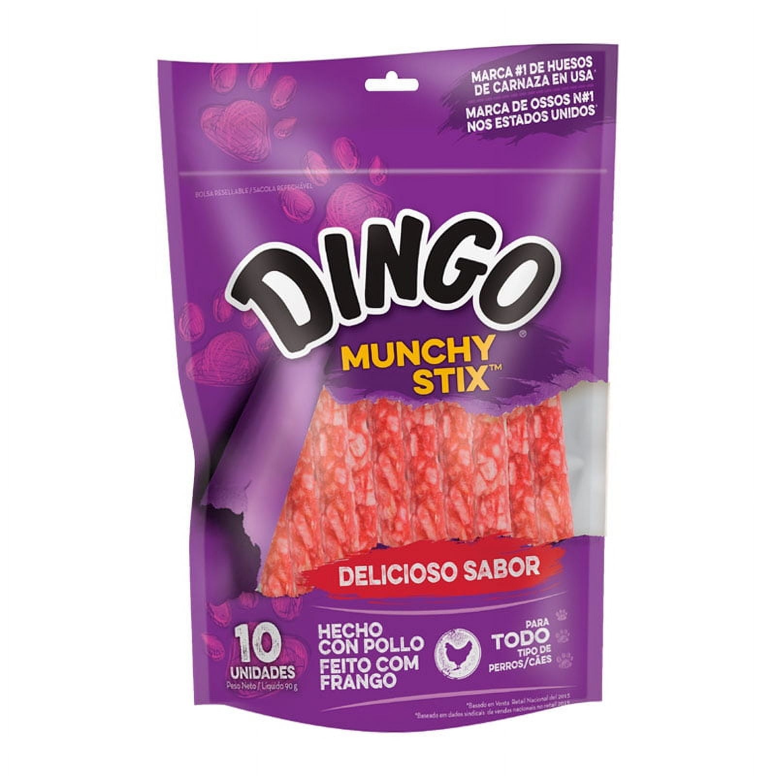 Dingo - Palitos De Carnaza Perro 90gr 10un