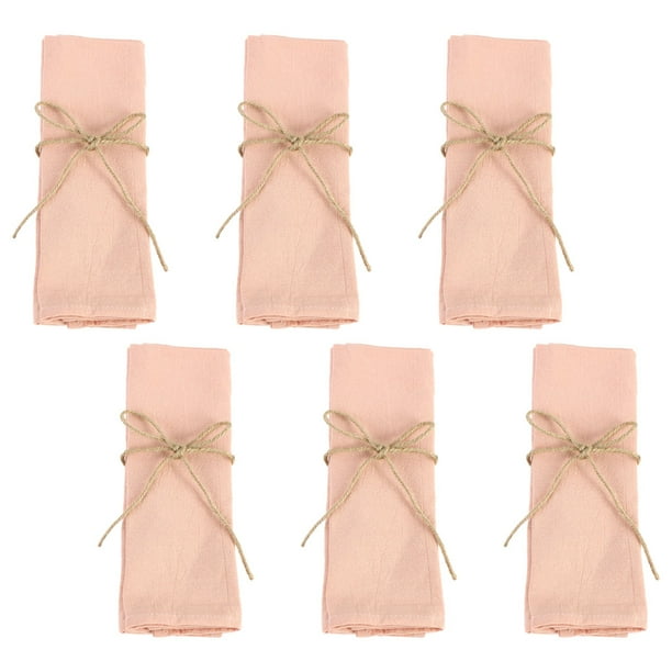 Juego de 6 servilletas de algodón de tela para cena, rústicas y gruesas, para eventos familiares, fiestas, bodas, decoración, 41 x 41 cm