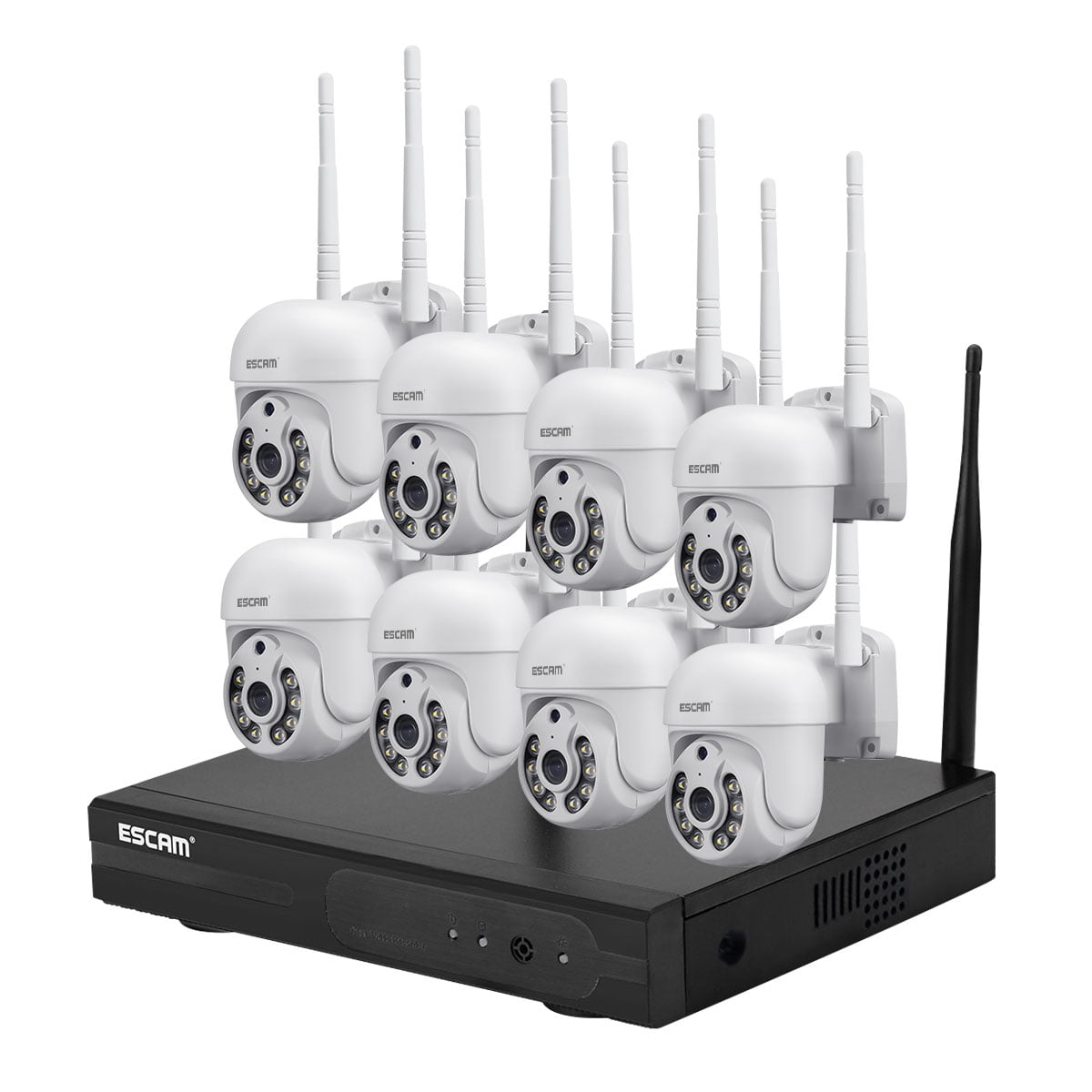 Kit Nvr 8 Cámaras Ip Wifi 1296p 3mp Escam Wnk718
