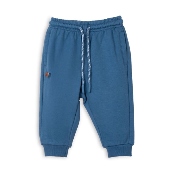 Pantalón Buzo Bebé Niño Rib Bolsillos Azul Marino Pillin