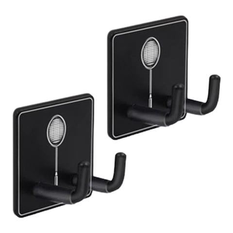 Magideal - 2 Piezas De Soporte De Pared Para Raquetas De Bádminton, Gancho Para Raquetas De Bádminton, Soporte De Exhibición Vertical Para Gimnasio Y Dormitorio.