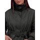 thumbnail image 5 of INSPIRE CHIC Chaqueta Acolchada con Cinturón para Mujer Cuello Alto Manga Globo Cremallera Grande Negro, 5 of 6