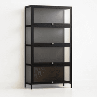 Klik Muebles - Vitrina Bambooglass 4 Niveles - Negro