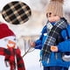 thumbnail image 4 of Bufanda de invierno para niños, chales cálidos, bufandas para padres e hijos, bufandas a cuadros para mujer, pequeñas, 4 of 5
