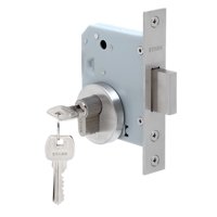 Stark Design - Cerradura De Embutir De Seguridad, Cilindro Ambos Lados. Doble Vuelta De Llave. (Acero Inoxidable 304). Sku: Sde270-Ai.Cl70