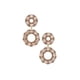 thumbnail image 2 of Arete Doble Círculo Con Strass Dorado CC Clothing, 2 of 5