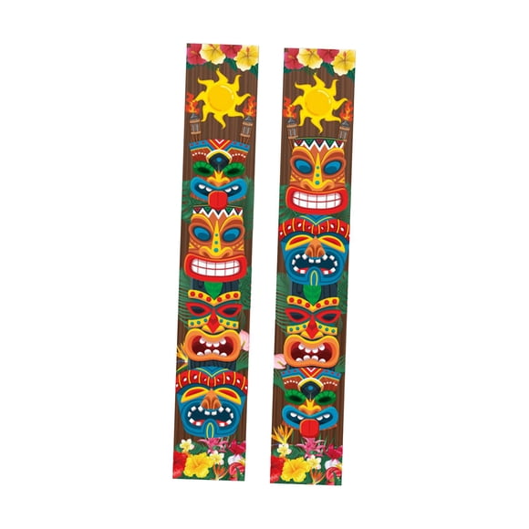 Puerta Banner Party Jungle Fondo Telón De Fondo Para Puerta De Cumpleaños Hawaiana 1 Par
