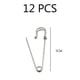 thumbnail image 4 of Imperdibles grandes, 12 alfileres resistentes para mantas, 5 cm de acero inoxidable, para ropa, joyería, manualidades, confección de faldas escocesas, uso doméstico., 4 of 5