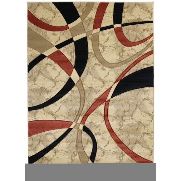 Alfombra decorativa United Weavers Contours La Chic 56 x 81 cm color crema