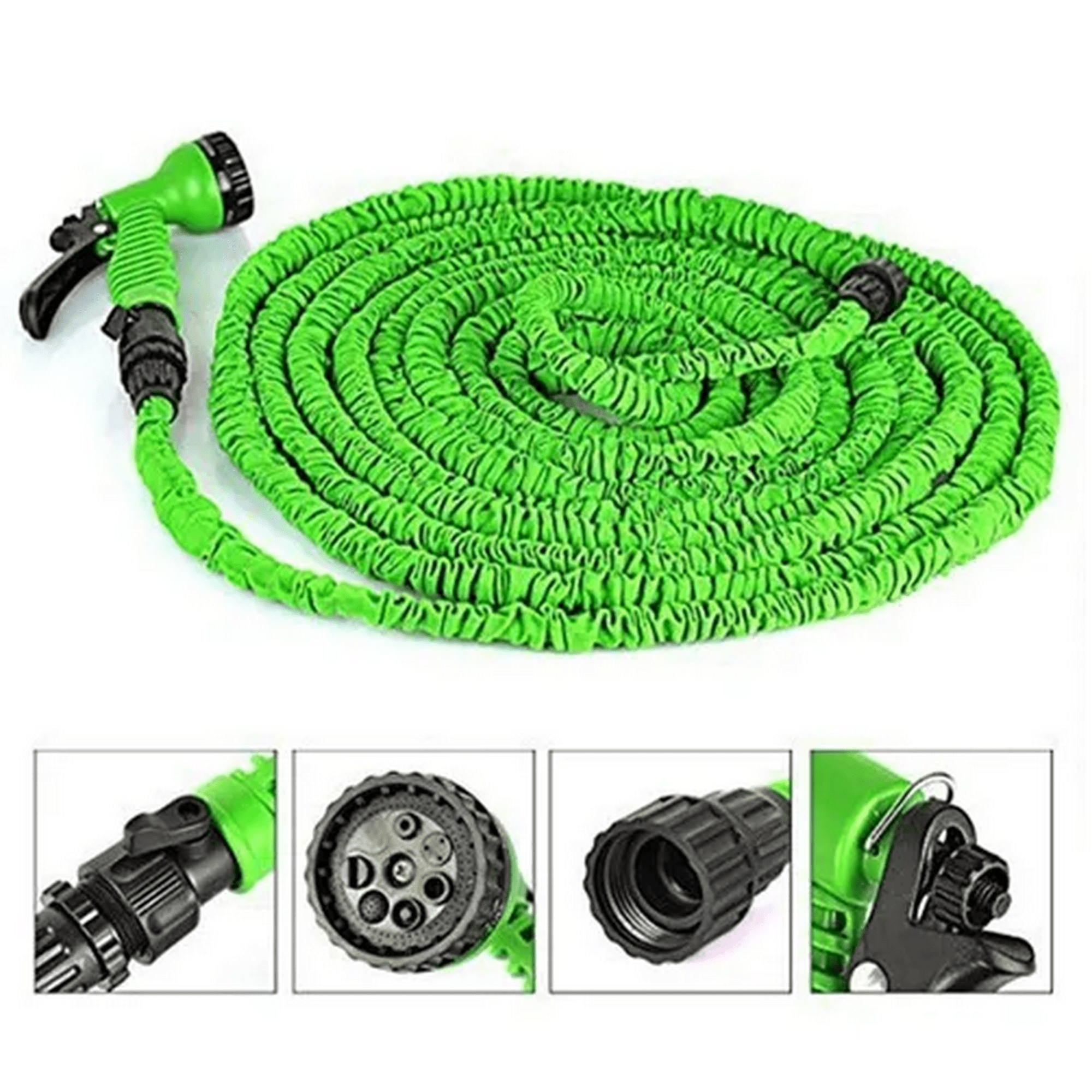 Genérico - Manguera Retráctil Expandible Jardín Magic Hose 30 Metros Color Verde Lima