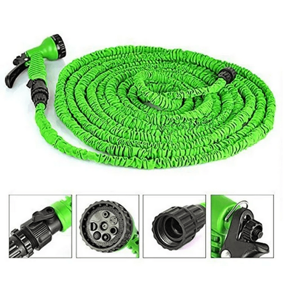 Manguera Retráctil Expandible Jardín Magic Hose 30 Metros Color Verde lima