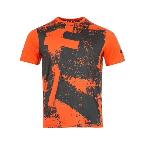 Polera Print Poly Temel Naranja Tenis Padel